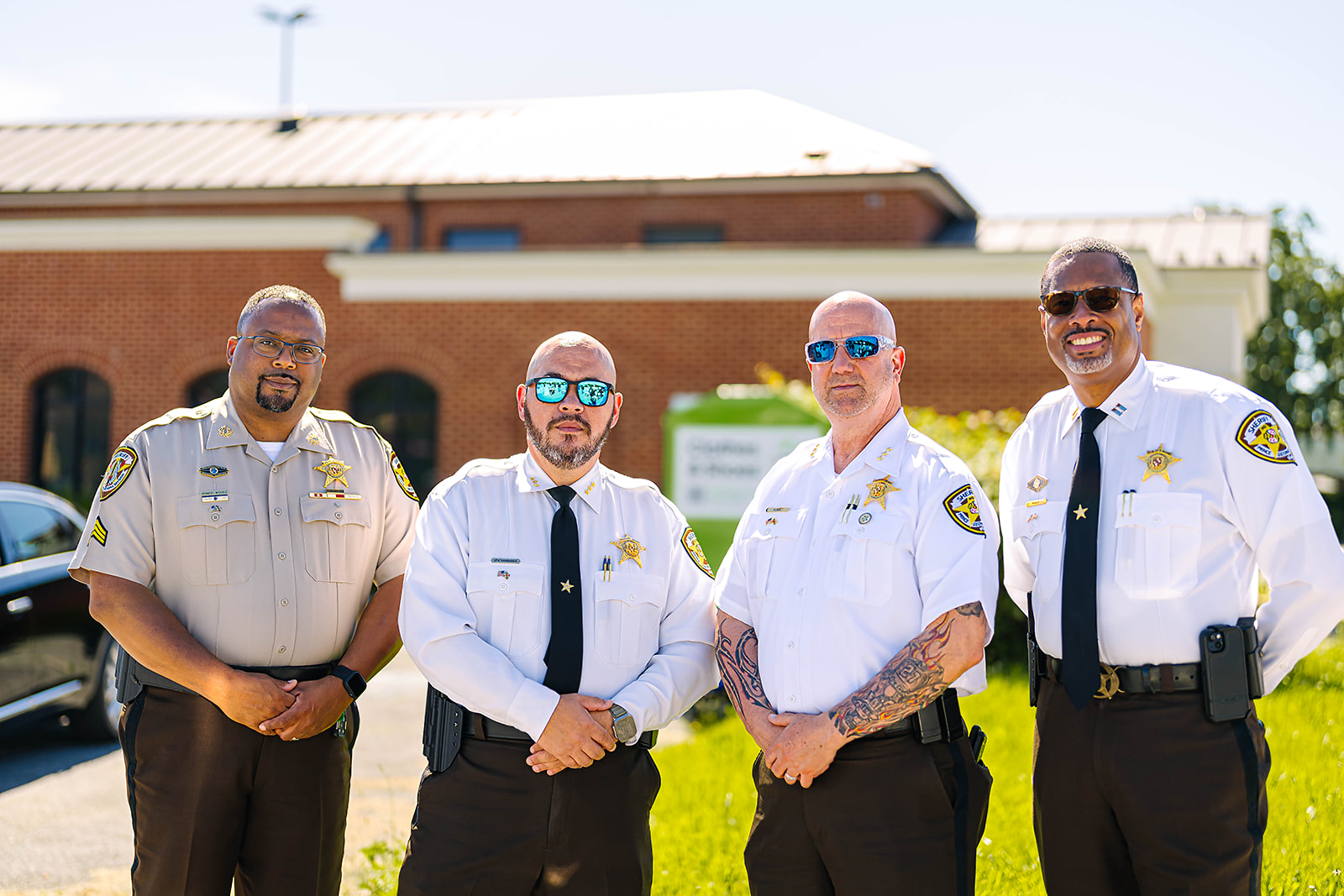 County sheriff deputies group portrait — government and public sector photography
