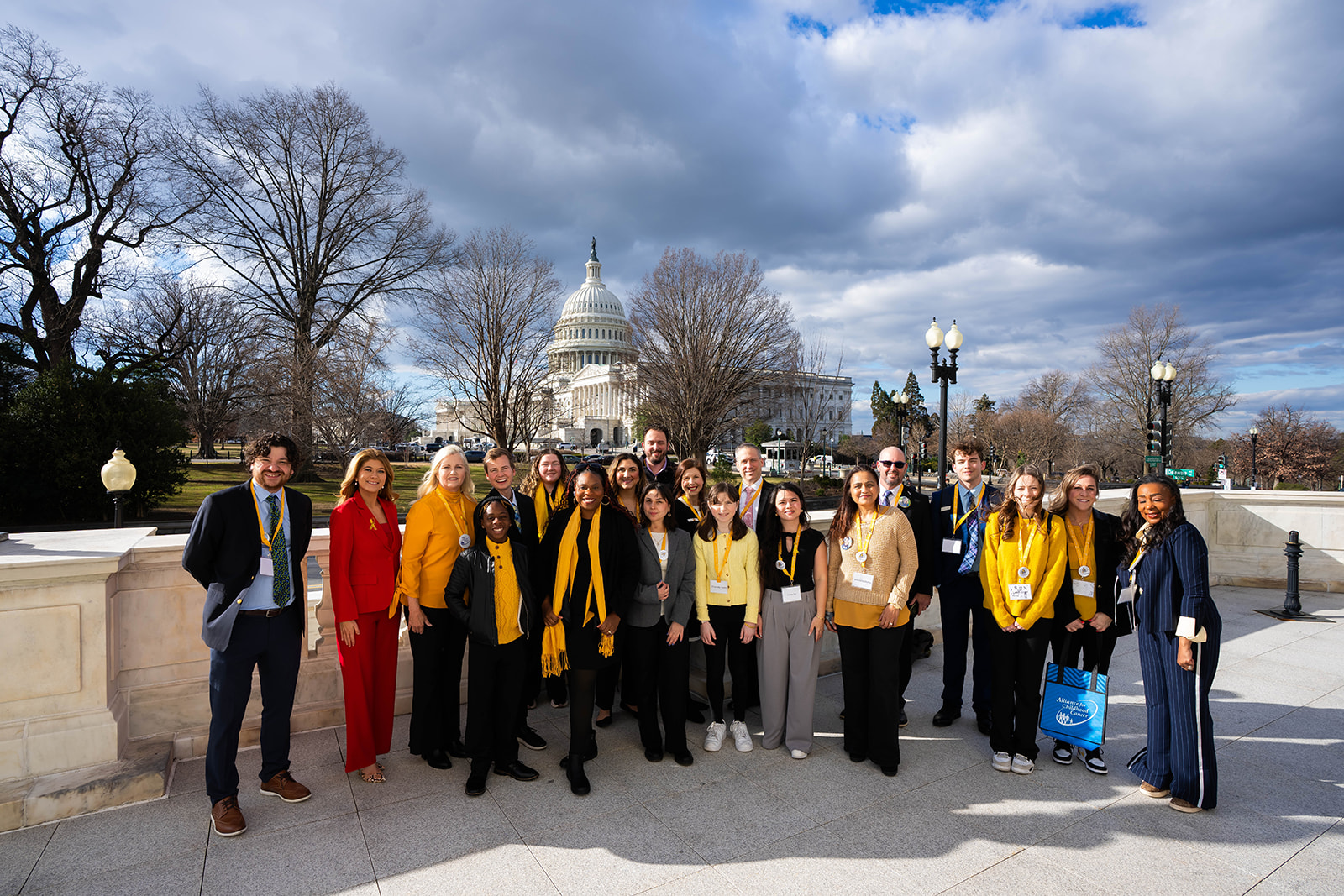 ACS CAN advocacy group portrait with US Capitol background in Washington DC